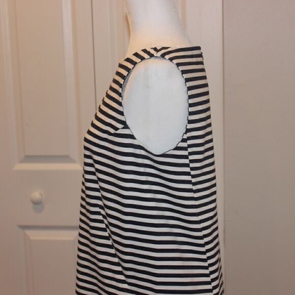 LAFAYETTE 148 Black and White Striped Midi Dress Women Size Small - Picture 5 of 13